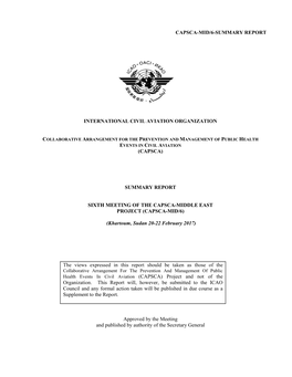 Capsca-Mid/6-Summary Report International Civil