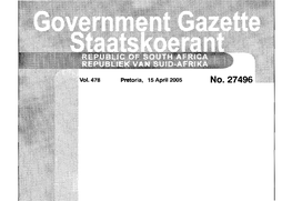 Vol.478 Pretoria, 15 April 2005 No