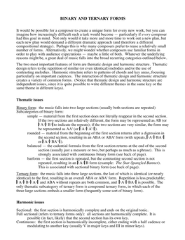 Binary and Ternary Forms