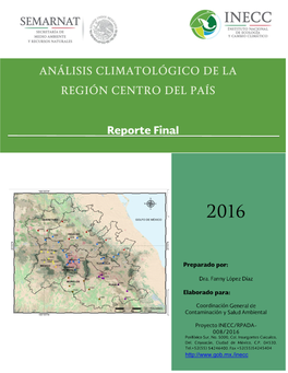 Análisis De La Climatología De La Región Centro Del País