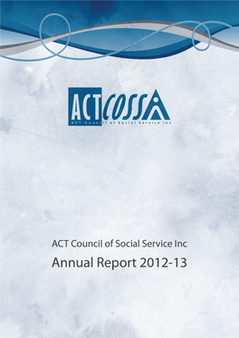 ACTCOSS Annual Report 2012-13