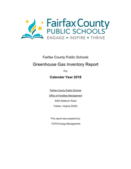 Greenhouse Gas Inventory Report Calendar Year 2018