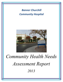 Community Health Needs Assessment Report