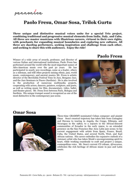 Paolo Fresu, Omar Sosa, Trilok Gurtu