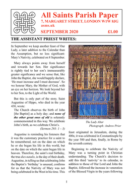 Parish Paper September 2020