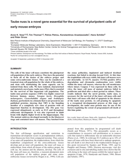 Tbn, a Novel Gene Essential for the ICM 5451