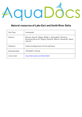 Lake Earl and Smith River Delta