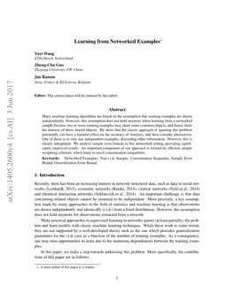 Learning from Networked Examples