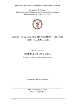 1 Design of a Log-File Management Tool for Eye