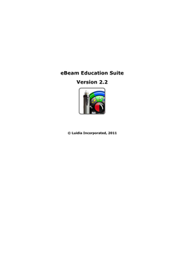 Ebeam Education Software User Manual (Mac)