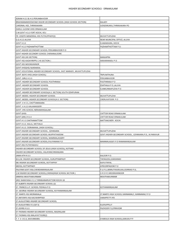 Higher Secondary Schools - Ernakulam