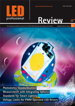 41 Photometry Standardization Measurement with Integrating Spheres Standards for Smart Lighting Voltage Limits for PWM Operated