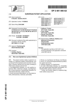 New Use of Glutaminyl Cyclase Inhibitors