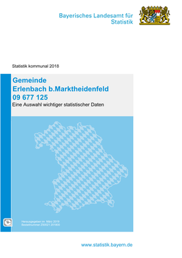 Gemeinde Erlenbach B.Marktheidenfeld 09 677 125 Eine Auswahl Wichtiger Statistischer Daten