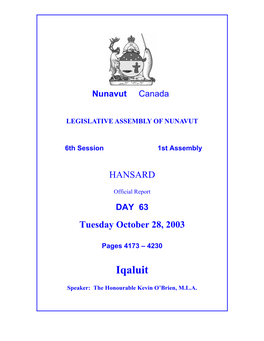 Nunavut Hansard 4173