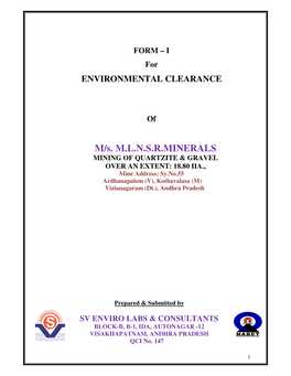 M/S. M.L.N.S.R.MINERALS