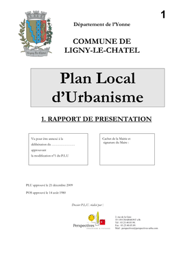 Plan Local D'urbanisme ( P.L.U