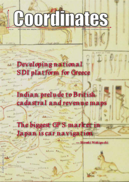 Developing National SDI Platform for Greece Indian Prelude to British Cadastral and Revenue Maps the Biggest GPS Market in Japan