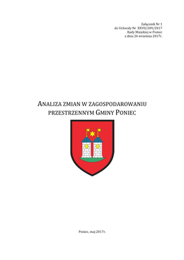 Analiza Zmian W Zagospodarowaniu Przestrzennym Gminy Poniec