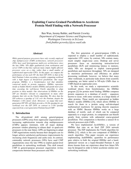 Exploiting Coarse-Grained Parallelism to Accelerate Protein Motif Finding with a Network Processor