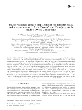 Structural and Magnetic Study of the Pan-African Bandja Granitic Pluton (West Cameroon)