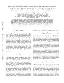 Arxiv:1410.8722V1 [Quant-Ph] 31 Oct 2014