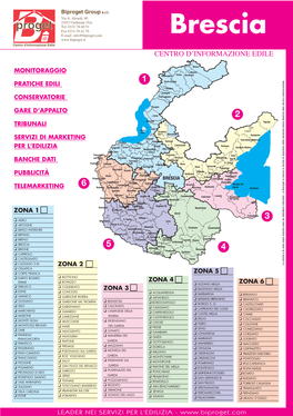 Mappa Cartina Provincia Brescia Con Azzonamenti