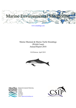 2018 Marine Mammal Strandings Annual Report