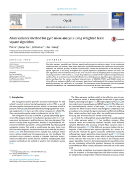 Allan Variance Method for Gyro Noise Analysis Using Weighted Least