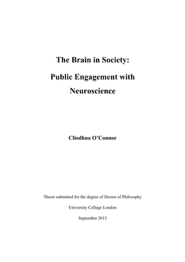 Public Engagement with Neuroscience