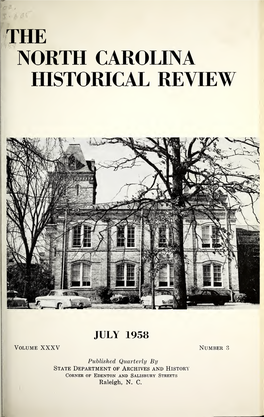 The North Carolina Historical Review