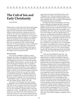 The Cult of Isis and Early Christianity by Hazel Butler