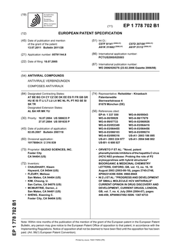 Antiviral Compounds Antivirale Verbindungen Composes Antiviraux