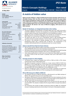 Alliance Research, Bloomberg