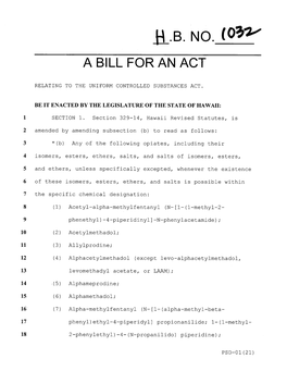 O~~~4 a Bill for an Act