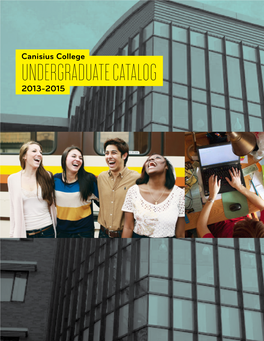 Undergraduate Catalog 2013-2015 Table of Contents