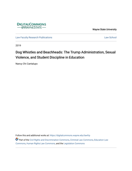 The Trump Administration, Sexual Violence, and Student Discipline in Education