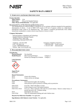 Material Safety Data Sheet