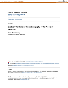 Death on the Horizon: Osteoethnography of the People of Akhetaten