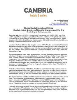 Cambria Philadelphia Hotel Ground Breaking