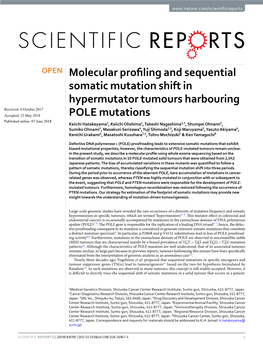 Molecular Profiling and Sequential Somatic Mutation Shift In