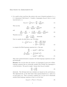 Solutions to Assignments 05