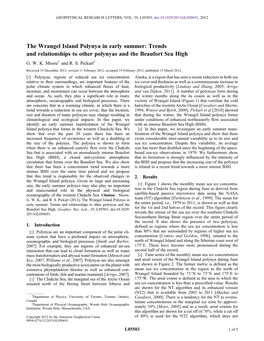 The Wrangel Island Polynya in Early Summer: Trends and Relationships to Other Polynyas and the Beaufort Sea High G