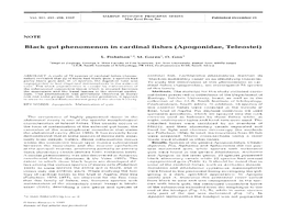 Black Gut Phenomenon in Cardinal Fishes (Apogonidae, Teleostei)