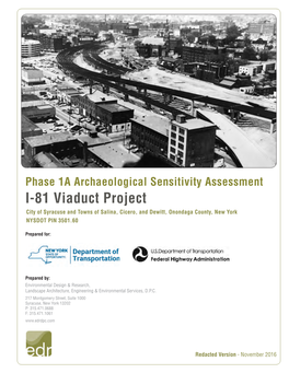 Phase 1A Archaeological Sensitivity Assessment