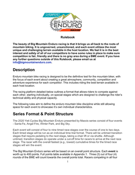 Description Series Format & Point Structure