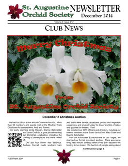 NEWSLETTER December 2014