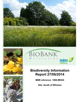 Biodiversity Information Report 27/06/2014