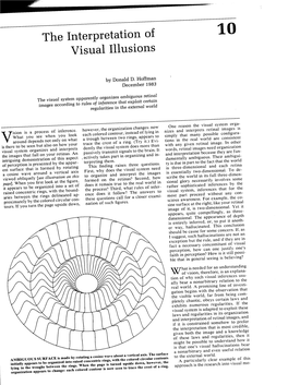 The Interpretation of Visual Illusions