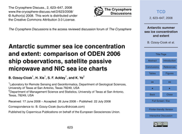 Antarctic Summer Sea Ice Concentration and Extent